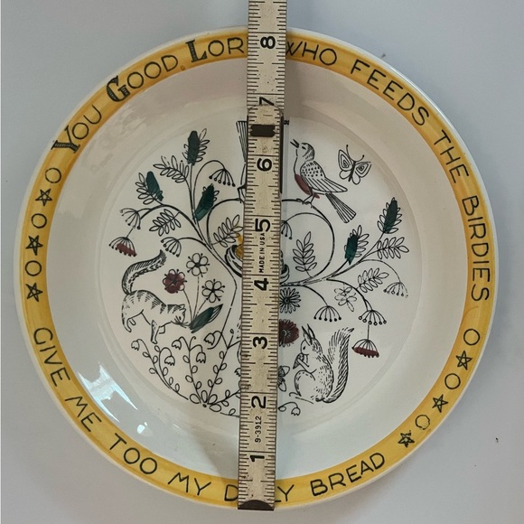 Stavangerflint Norway Childs Blessing Plate Tree Feed the Birdies Ann Lofthus - Picture 7 of 7